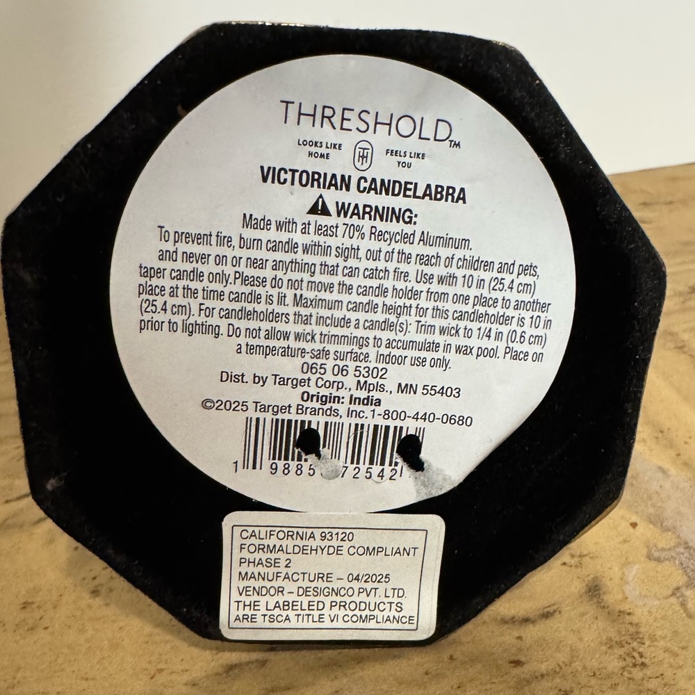 Threshold Halloween Gold Candle Holder - Picture 5 of 7